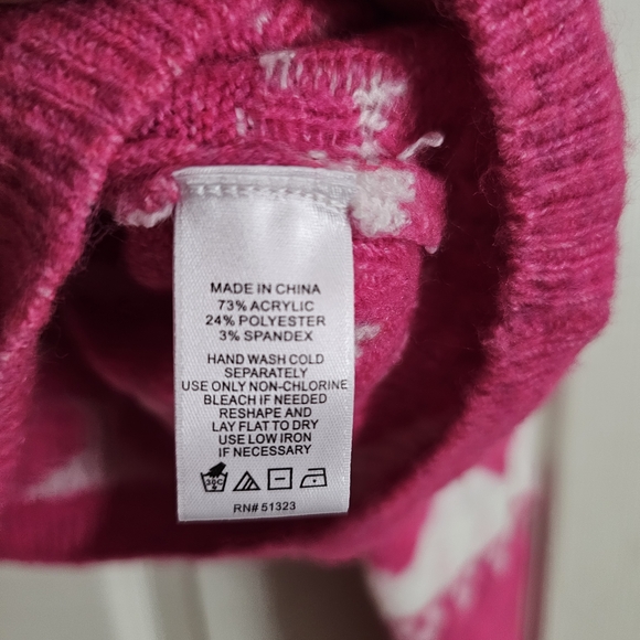 Pink and White Women's Sweater - Picture 3 of 4